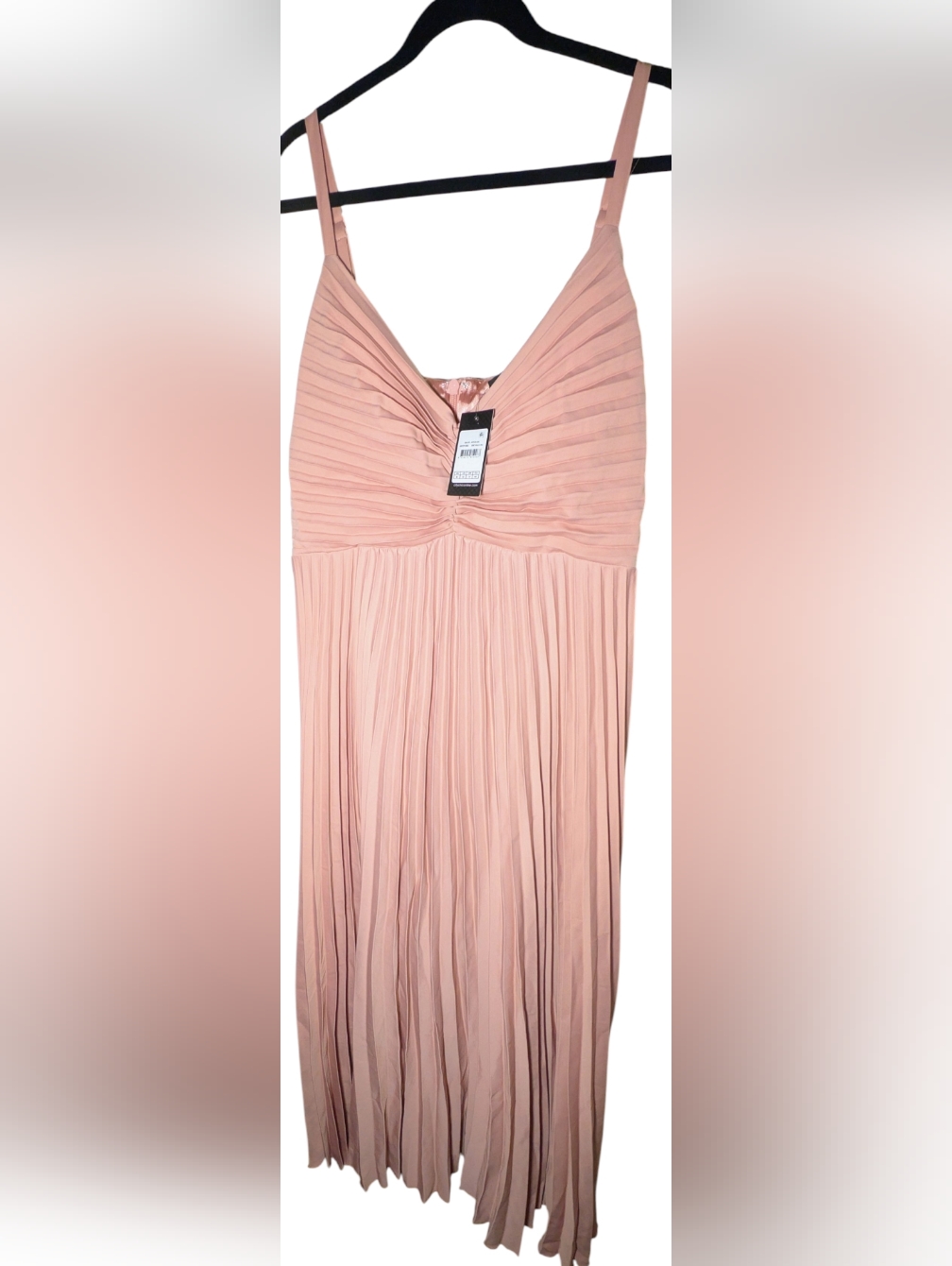 Nwt City Chic Ariana Pleated Maxi Dress Vintage Rose 18/M Euc